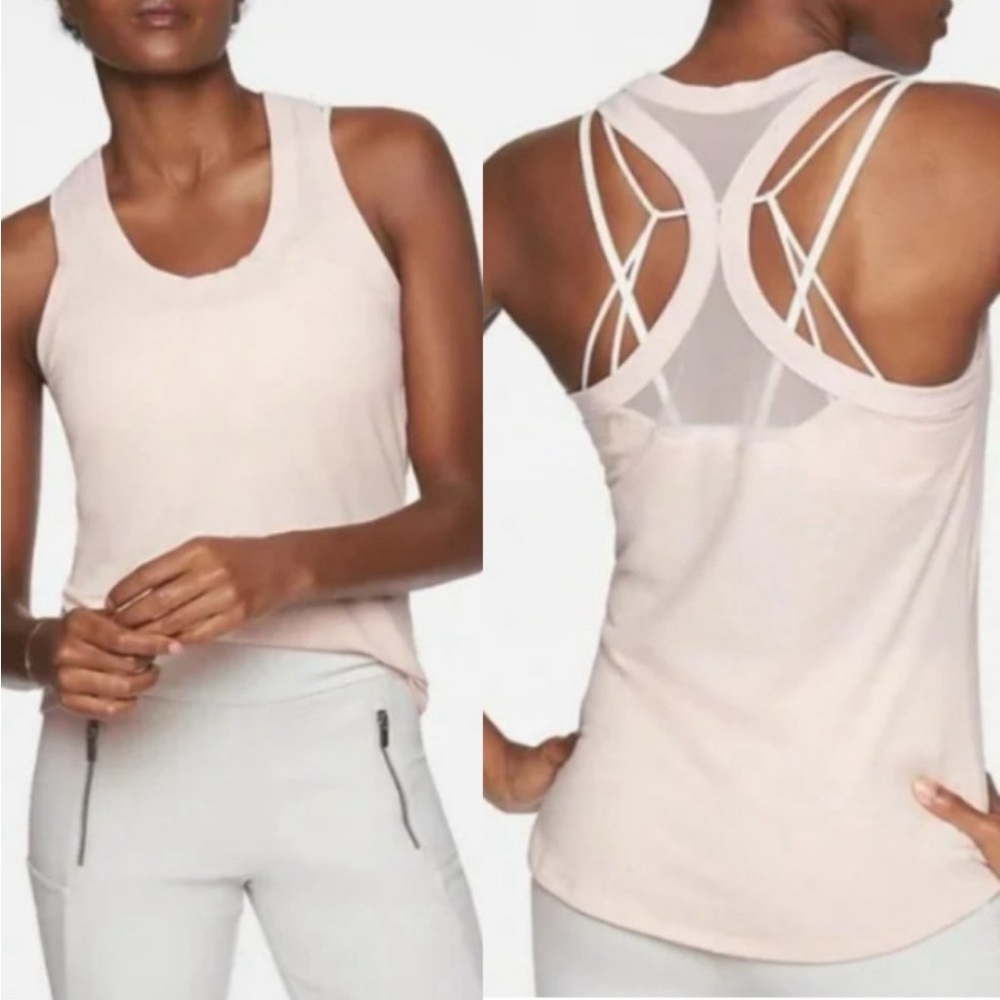 Athleta Topanga Light Pink Racerback Workout Top